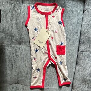 Kyte BABY Red and Blue Star One Piece